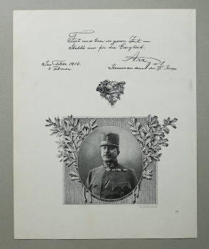 Patriotik Blatt / Artur Arz von Straußenburg / General der Infanterie / Österreich / 1917 / 1. Weltkrieg 1.WK WWI